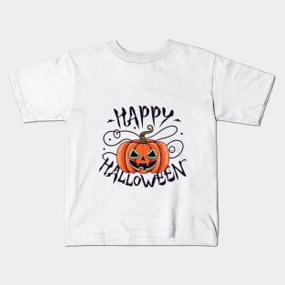 Vintage Halloween Pumpkin 2023. Halloween 2023 Kids T-Shirt